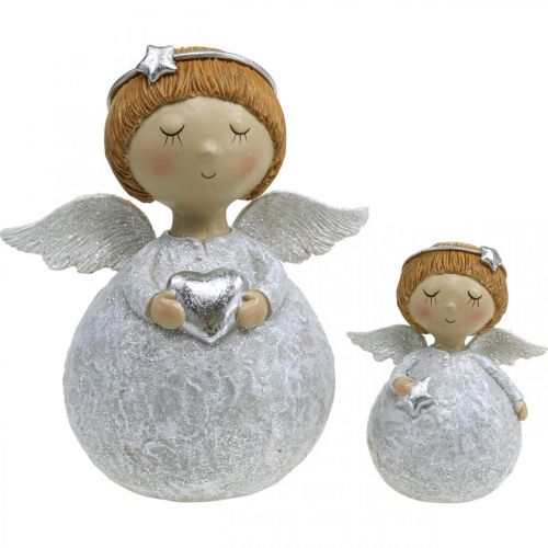 Floristik24 Vánoční figurka anděla s hvězdou / srdcem V11cm 2ks