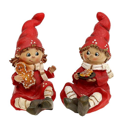 Floristik24 Vánoční figurka dětská 11cm červená 2ks