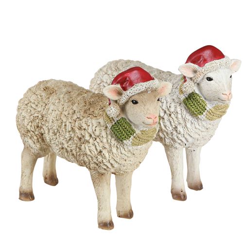 položky Vánoční figurky ovečky s čepicí a šálou L16cm 2 kusy