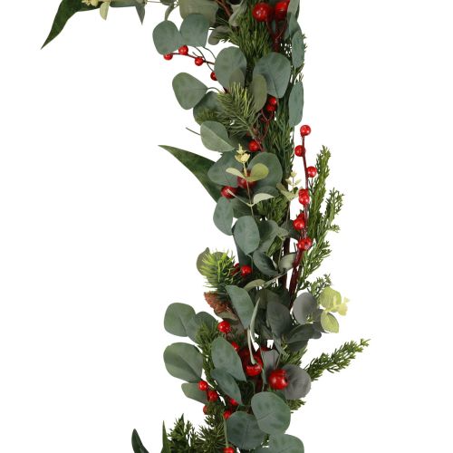 Floristik24 Vánoční girlanda jedle girlanda umělý eukalyptus jehličnan větev bobule 160cm