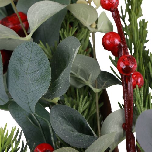 Floristik24 Vánoční girlanda jedle girlanda umělý eukalyptus jehličnan větev bobule 160cm