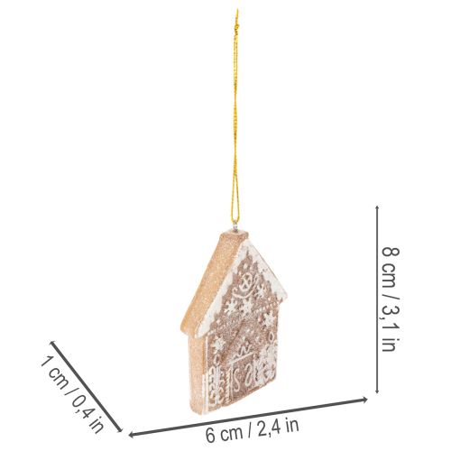 Vánoční ozdoby, design medového dortu, sob, perníkový muž, sněhová vločka, 7 cm, 4 kusy | Floristik24.cz