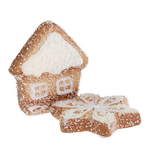Floristik24 Vánoční sušenky bílé 3cm - 3,5cm 24ks