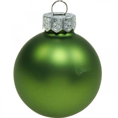 položky Vánoční koule skleněné zelené matné/lesklé Ø4cm 24ks