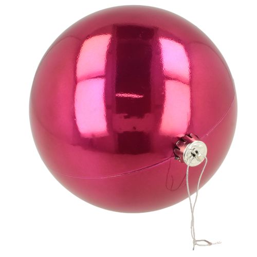 položky Vánoční koule plastová velká vánoční koule růžová Ø14cm