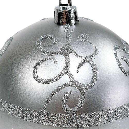 položky Vánoční koule stříbrná Ø8cm plastová 1ks