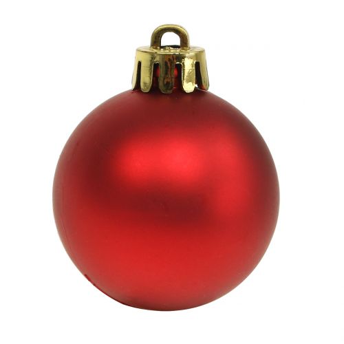 Floristik24 Vánoční koule červená malá Ø4cm 16 ks