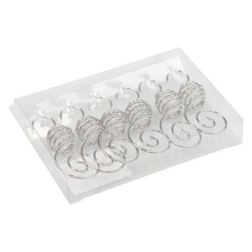 Floristik24 Vánoční věšák na koule, věšák na koule stříbrný 7cm 6ks