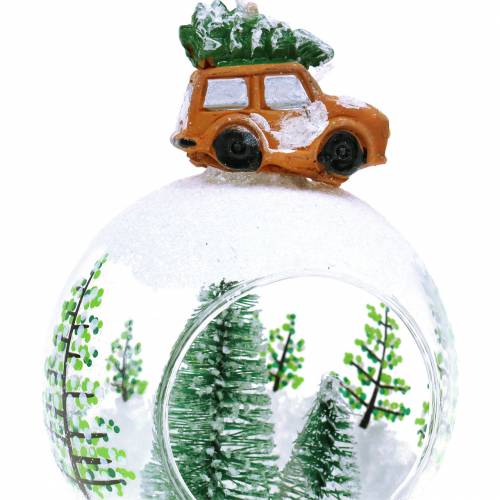Floristik24 Skleněná koule Vánoční ozdoby na auto Ø8cm 3ks