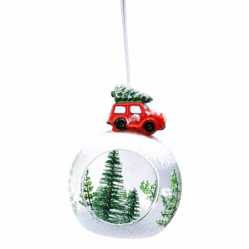 Floristik24 Skleněná koule Vánoční ozdoby na auto Ø8cm 3ks