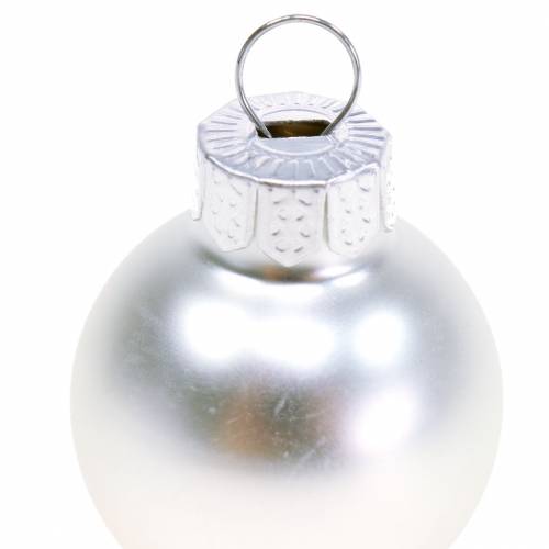 položky Mini vánoční koule stříbrné asort Ø2,5cm 24ks