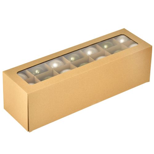 položky Vánoční koule skleněné koule zelené krémové Ø60mm 24 ks