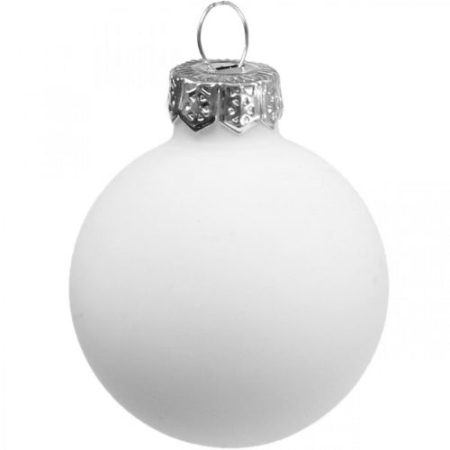 položky Vánoční koule skleněná bílá skleněná koule matná/lesklá Ø4cm 60ks