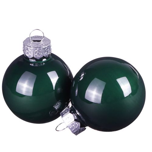 Floristik24 Vánoční koule skleněné mini koule na stromeček zelené Ø4cm 24 ks