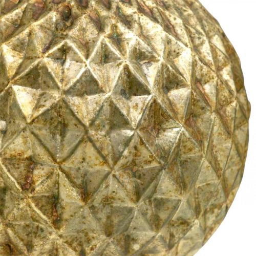 Floristik24 Vánoční koule sobí ozdoby na stromeček vintage zlatá Ø12cm 2ks