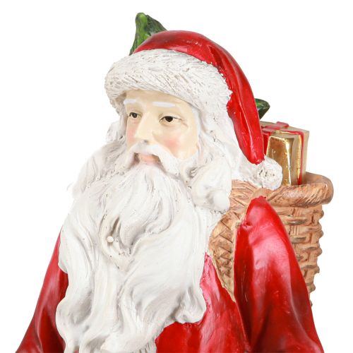 položky Figurka Mikuláše s košíkem červené bílé zelené zlato V36cm