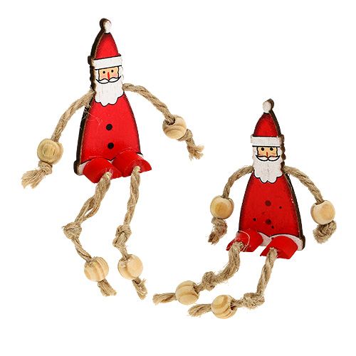 Floristik24 Figurka Santa Clause sedící 6,5cm červená 12ks