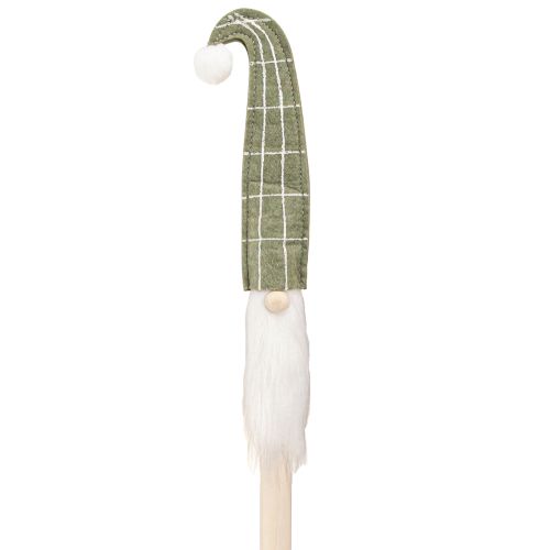 Santa Claus na špejli vánoční trpaslík zelený 57cm 4 kusy