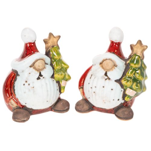 Figurka Santa Clause s vánoční ozdobou, 7 cm, 2 kusy nakoupit | Floristik24.cz