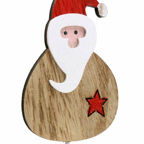 Floristik24 Dekorační špunt Santa Claus/Sněhulák 7cm 12 ks