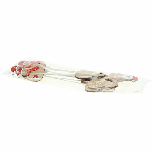 Floristik24 Dekorační špunt Santa Claus/Sněhulák 7cm 12 ks