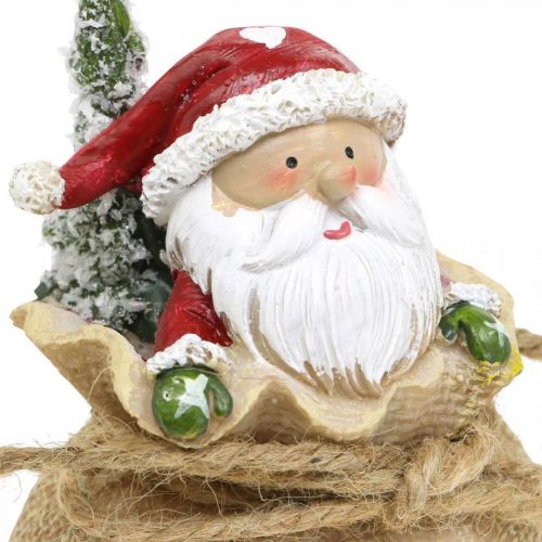 položky Dekorativní figurka Santa Claus v pytli Vánoční dekorace Ø8cm/V13cm 2 kusy