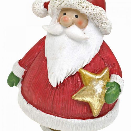 Floristik24 Deko figurka Santa Claus s hvězdou / taška H13cm 2ks
