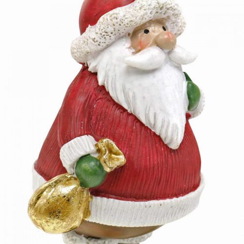 Floristik24 Deko figurka Santa Claus s hvězdou / taška H13cm 2ks