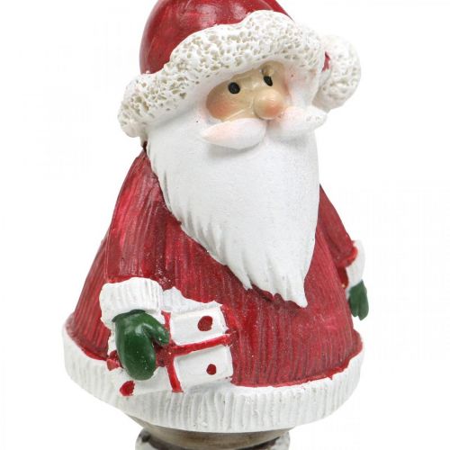 Floristik24 Deko figurka Santa Claus s cukrovou hůlkou/dárek V8,5cm 4ks