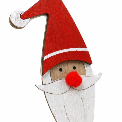 položky Dřevěné špendlíky Santa Claus s kovovou pružinou červená, bílá, přírodní 12 / 13cm L36 / 36,5cm 12ks