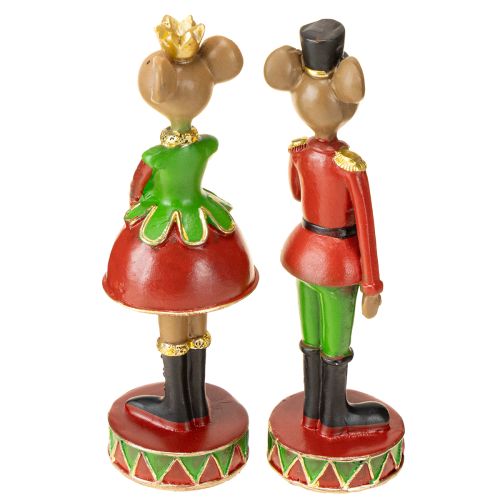 položky Vánoční dekorace myší figurky 14,5 cm červeno-zelené 2 kusy
