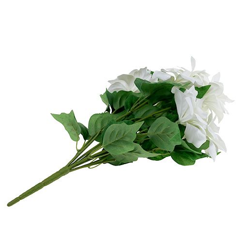položky Poinsettia kytice bílá L45cm