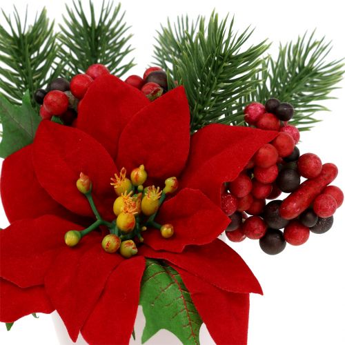 položky Vánoční hvězda v červeném květináči umělé H11cm