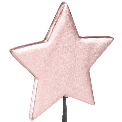 položky Vánoční hvězda na špejli růžová Ø7cm – 2. výběr – 24 ks