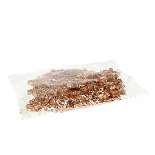 Floristik24 Vánoční hvězdy měděné třpytivé hvězdy posypat dekorace 40p