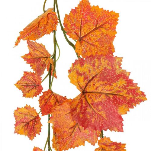 Vinné listy girlanda listy girlanda červená oranžová podzimní L210cm