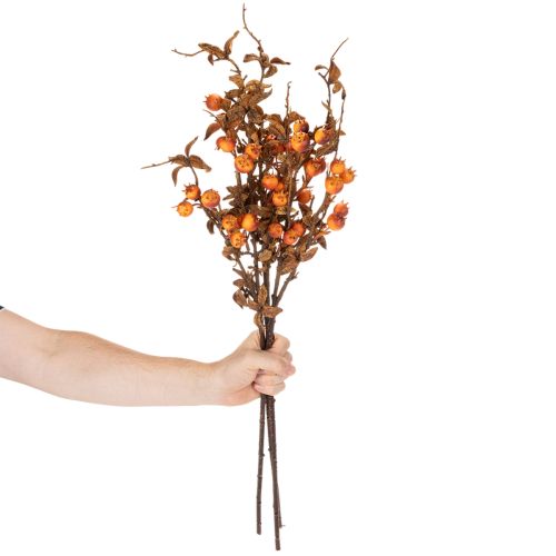 Umělá větvička hlohu, podzimní dekorace, 75 cm | Floristik24.cz