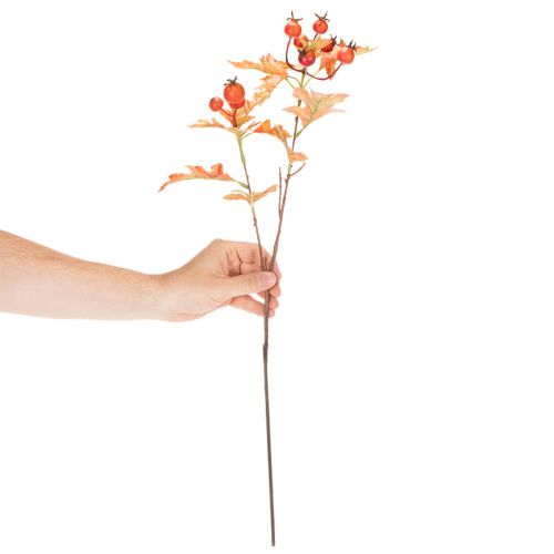 Umělá větvička hlohu s listy a bobulemi, 62 cm | Floristik24.cz