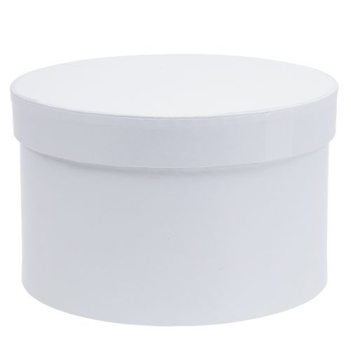 Floristik24 Květinový truhlík Květinový truhlík bílý kulatý Ø14cm - Ø16cm 2ks