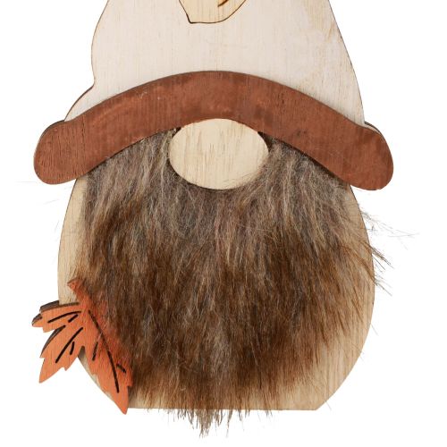 položky Přívěsek Gnome dřevěná dekorace podzimní trpaslíci 21×10,5cm 4 ks