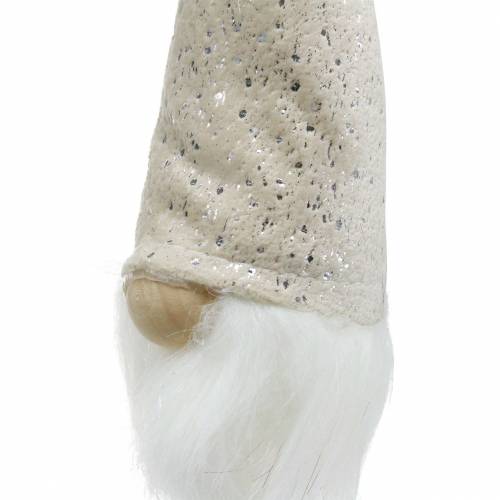 Floristik24 Gnome se špičatým kloboukem k zavěšení krémový 17cm L25cm 4ks