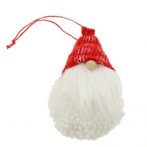 Imp červený, bílý na zavěšení 8cm 8ks