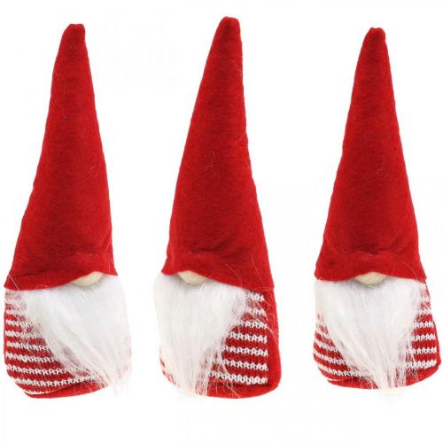 Deco skřítek, vánoční dekorace, adventní V17cm Š6cm 3ks