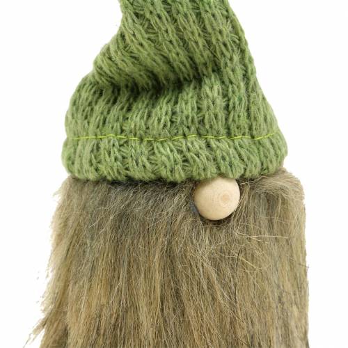 Floristik24 Gnome s vlněným kloboukem zelený 21cm 2ks