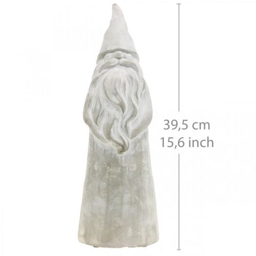 Floristik24 Deco figurka skřítek betonový vánoční skřítek šedý V39,5cm