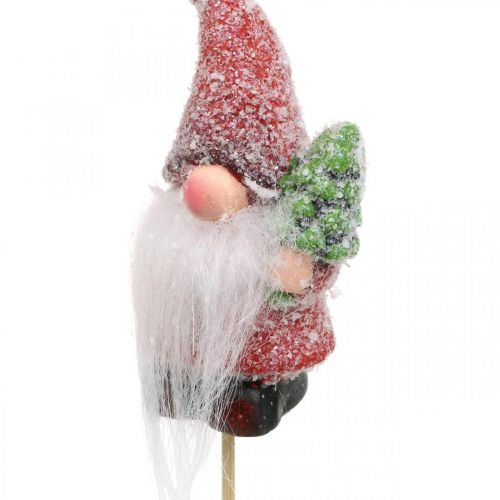 položky Dekorativní skřítek Santa Claus ozdobná zátka vánoční 10cm 4 ks