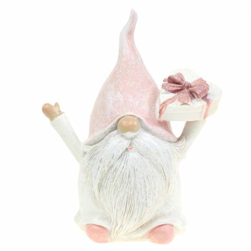 Floristik24 Vánoční dekorace trpaslík růžová / bílá 11,5cm 2ks