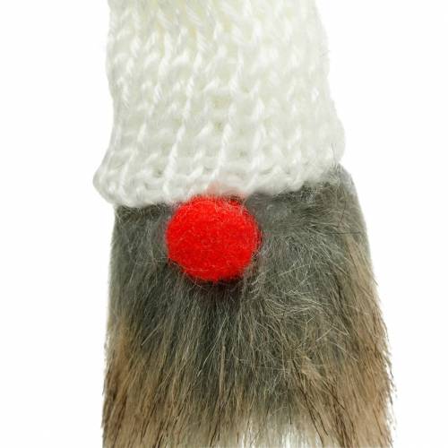 položky Trpaslík na přilepení pletenou čepicí červená, bílá, šedá 11–13cm L34–35,5cm 12 ks