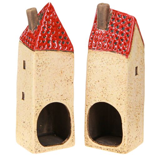 položky Adventní lucerna s keramickým domečkem, podzimní dekorace V18/18,5 cm 2 ks