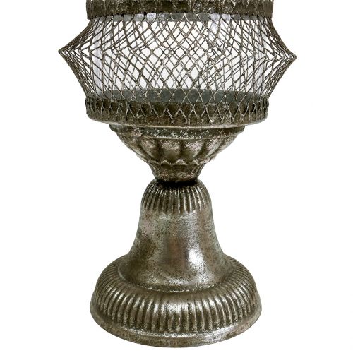 Floristik24 Lucerna starožitné sklo a kov Ø14cm V27cm